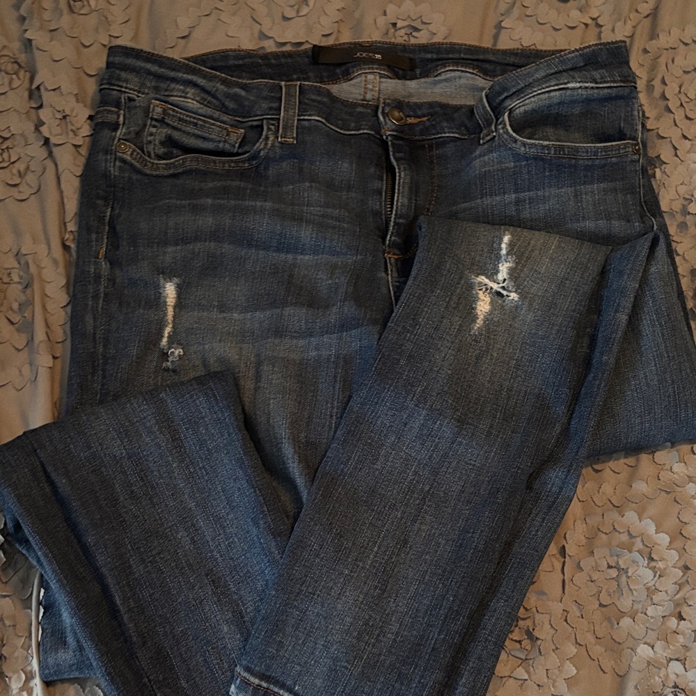 Joe's Jeans Dark Blue Distressed Skinny Jeans size 32